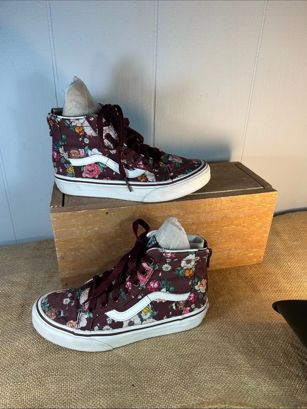 Vans Floral and Butterfly High top Sneakers